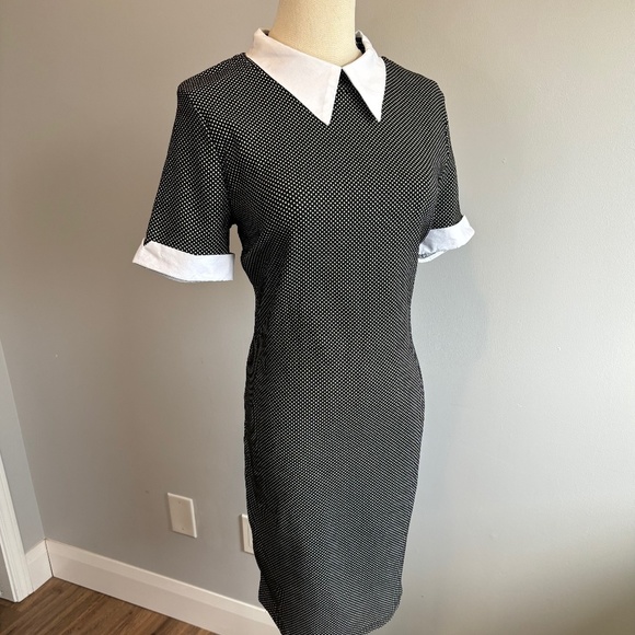 Revamped Dresses & Skirts - Revamped Dress Collection Polka Dot, Collared Dress, Black and white, SZ XL, NWT